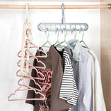9-Hole Clothes Organizer Hook – Wardrobe & Balcony Hanger