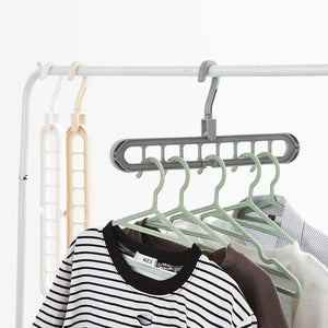 9-Hole Clothes Organizer Hook – Wardrobe & Balcony Hanger