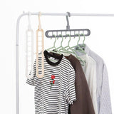 9-Hole Clothes Organizer Hook – Wardrobe & Balcony Hanger