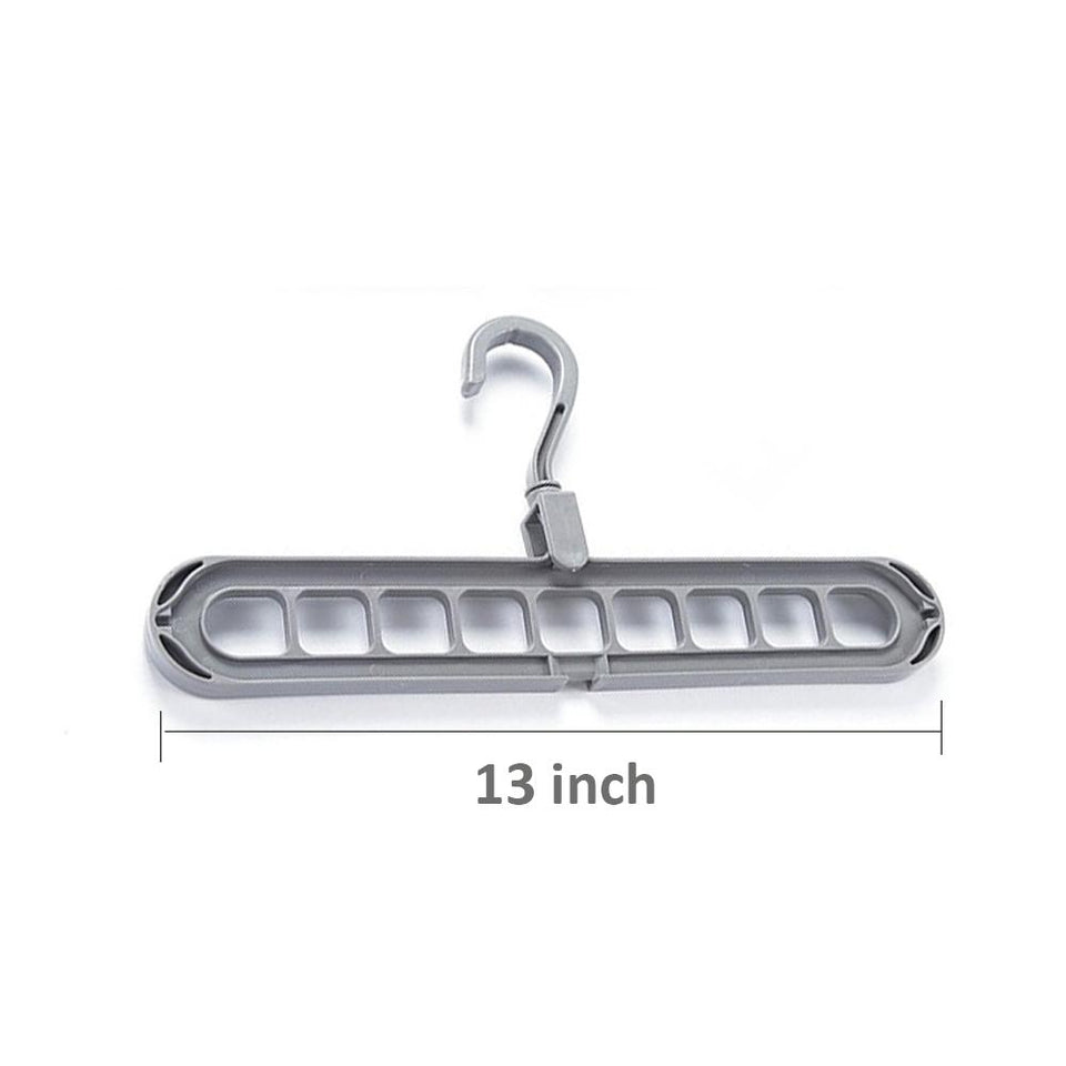 9-Hole Clothes Organizer Hook – Wardrobe & Balcony Hanger