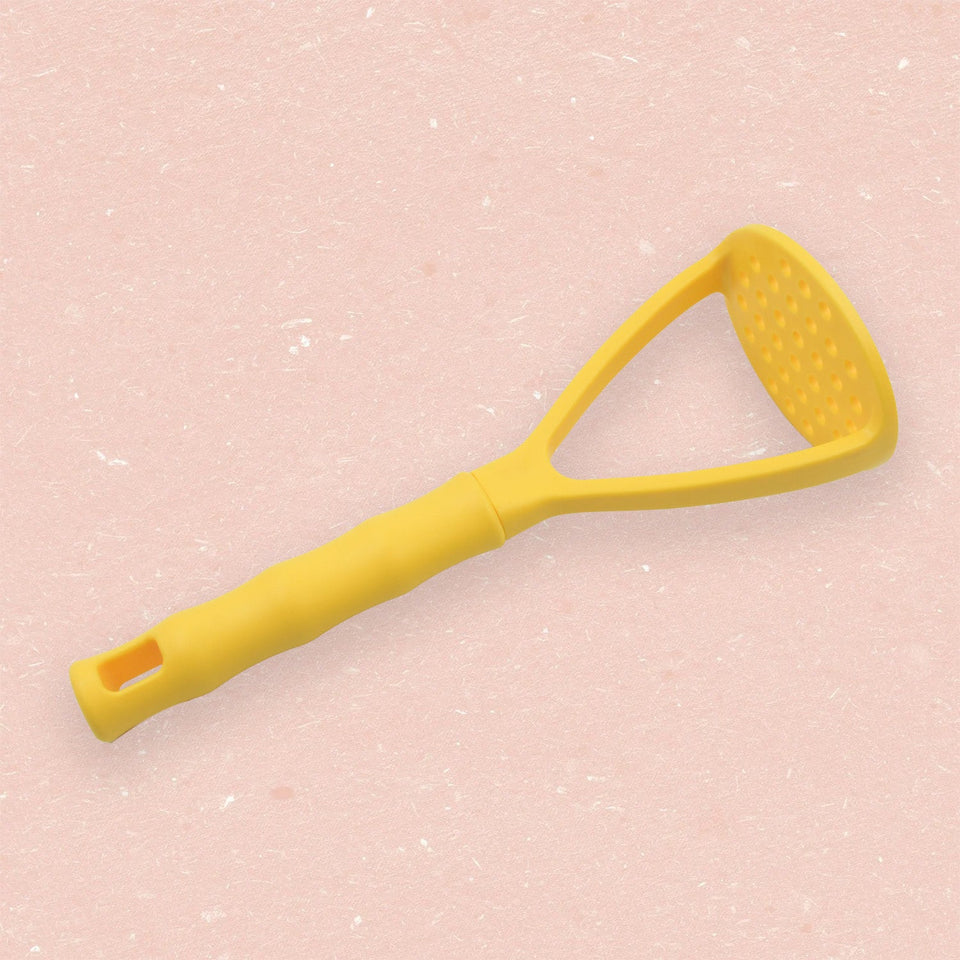 Kitchen Food Masher | Heavy Duty Masher for Fruits, Veggies & Potatoes | Soft Grip Handle (1 Pc)