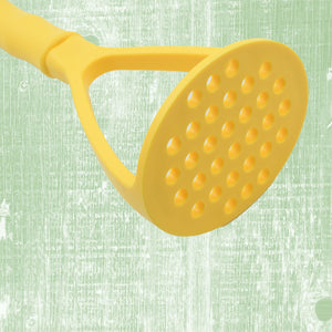 Kitchen Food Masher | Heavy Duty Masher for Fruits, Veggies & Potatoes | Soft Grip Handle (1 Pc)