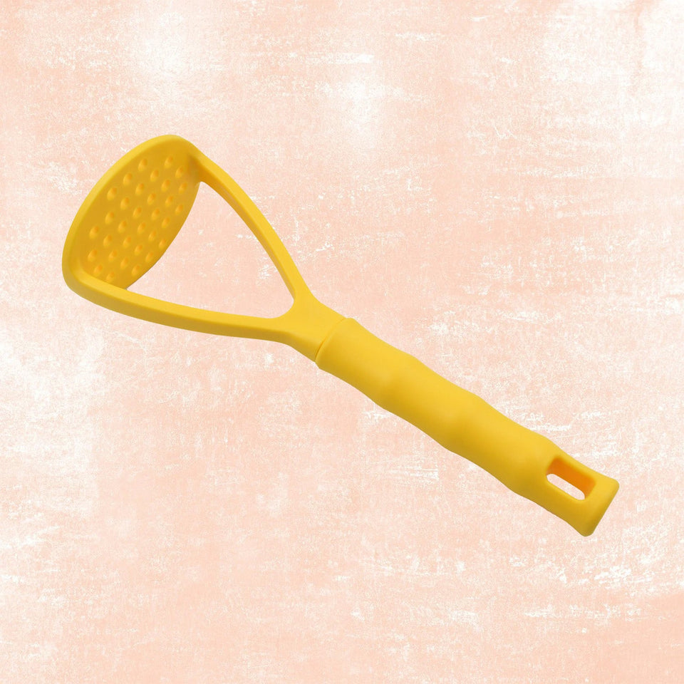 Kitchen Food Masher | Heavy Duty Masher for Fruits, Veggies & Potatoes | Soft Grip Handle (1 Pc)