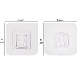 1746 Adhesive Plastic Wall Hooks Heavy Duty Hooks ( 1 Pair )