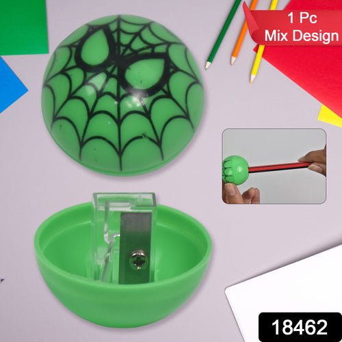 Round Shape Mix Design Pencil Sharpener (1 Pc  Round Shape Mix Design)