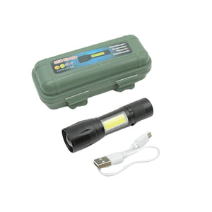 7526 Led Flashlight Rechargeable Usb Mini Torch Ultra Brightest Zoom Flash Light Handheld Pocket Compact Portable Tiny Lamp With Cob Side Lantern High Power Tactical Travel Emergency Flashlights