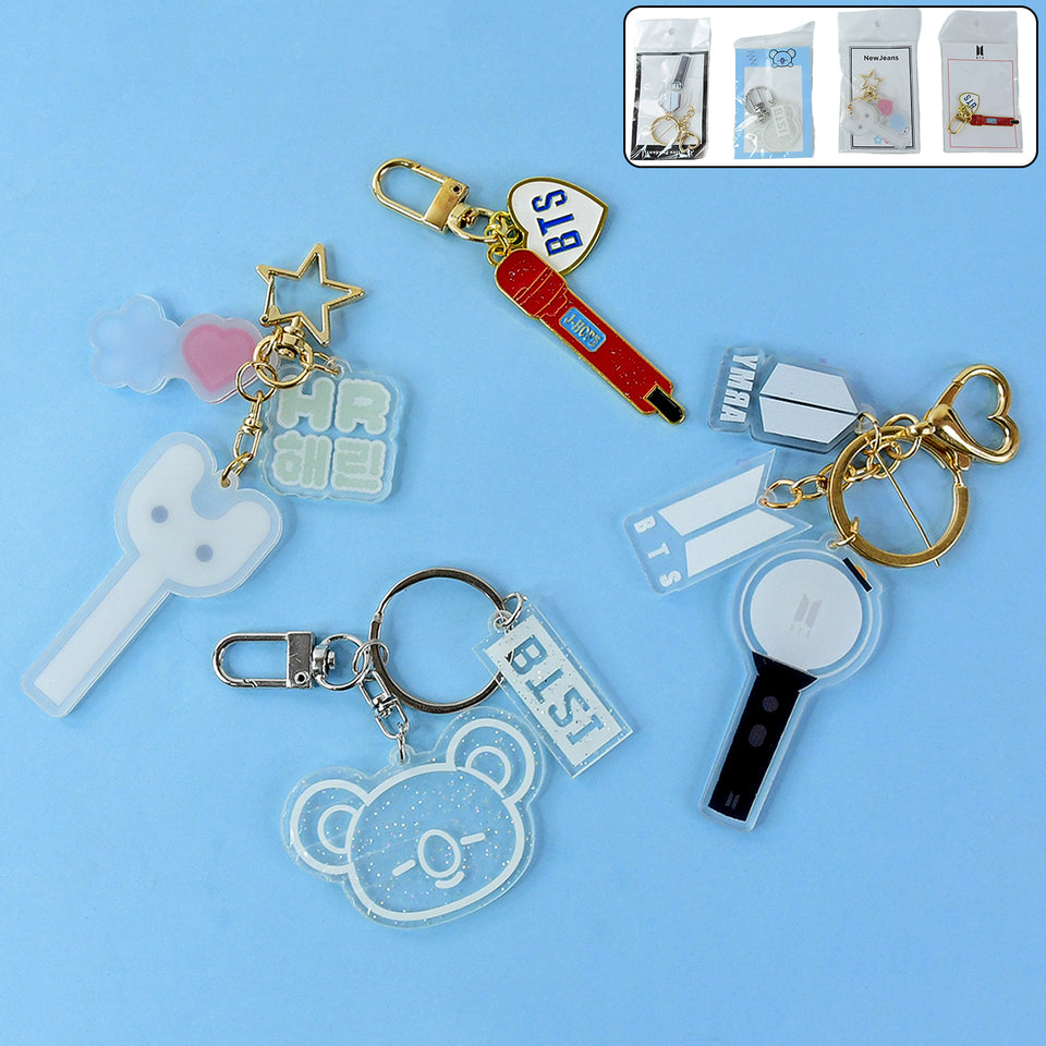 Cute Acrylic And Metal Keychains (1 Pc  Mix Design)