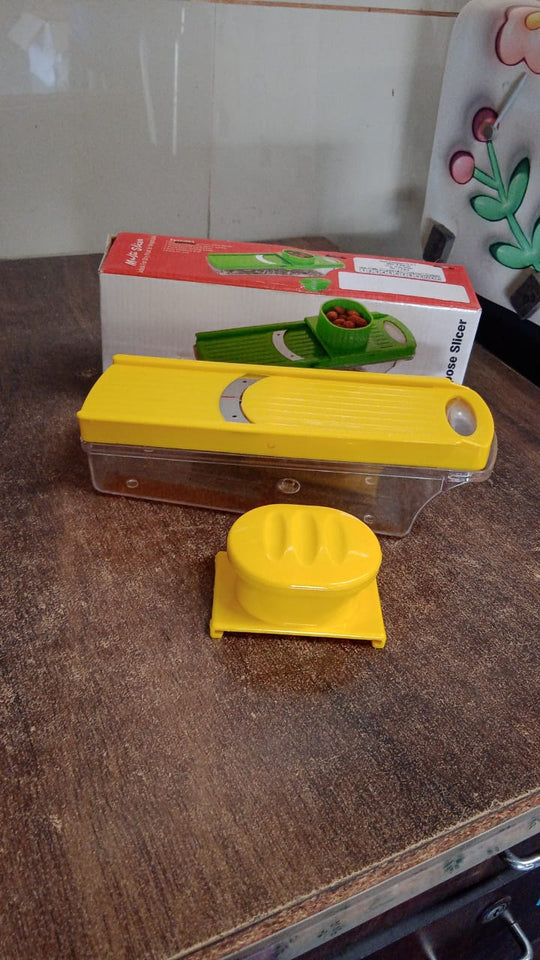 Big Multipurpose Vegetable And Fruit Slicer (Yellow  1 Pc)