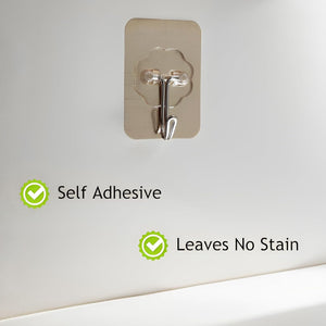 Plastic Adhesive Sticky Waterproof And Oil Proof Wall Hook (5.53.5 Cm)