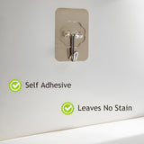 Plastic Adhesive Sticky Waterproof And Oil Proof Wall Hook (5.53.5 Cm)