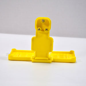 6498 Multi-purpose Wall Holder Stand For Charging Mobile Just Fit In Socket And Hang (Yellow)