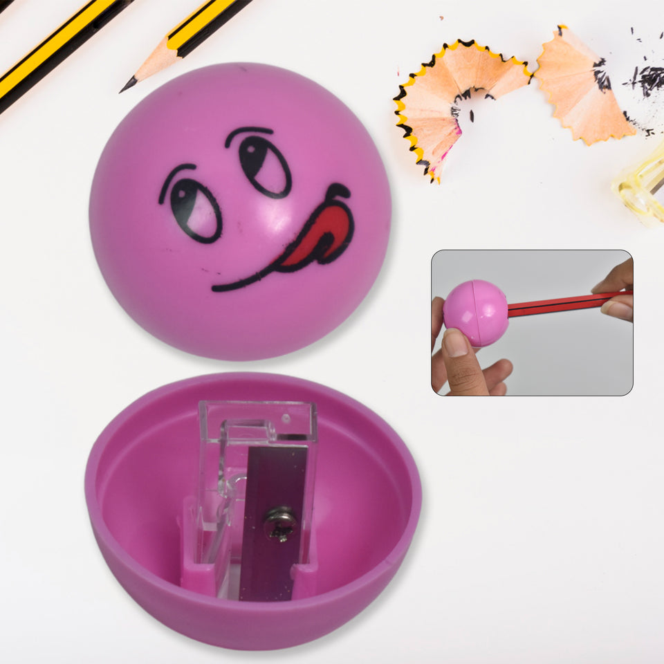Round Shape Mix Design Pencil Sharpener (1 Pc  Round Shape Mix Design)