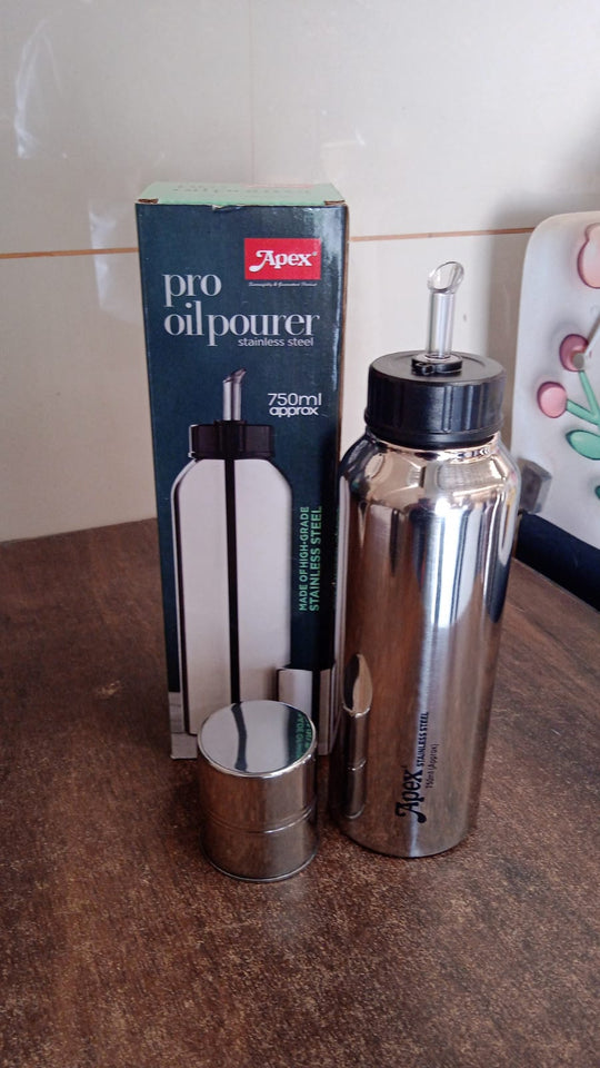 Apex Pro Stainless Steel Oil Pourer – 750ml (1 Pc)