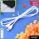 Usb To Type-c Fast Charging And Data Transfer Cable  150 Cm