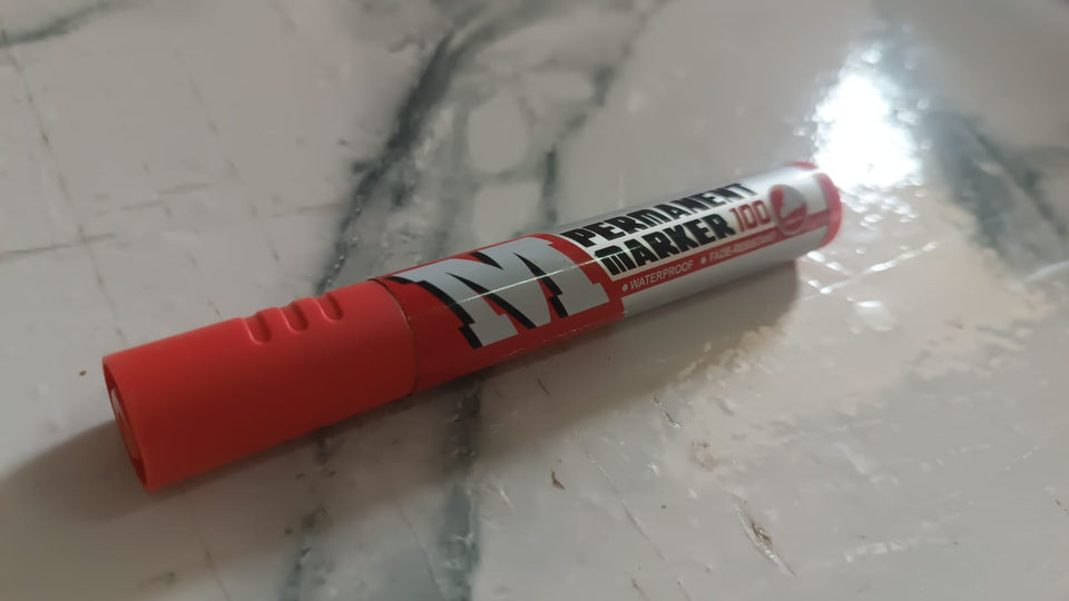 Marker Red Ink Bold Tip Quick-dry Alcohol-bqased Marker (1 Pc)