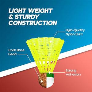 Durable Feather Shuttlecock (6 Pcs Set)
