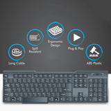 Wired Usb Keyboard 104 Keys (1 Pc)
