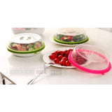 5892 Air-tight Microwave Oven Dish Cover Microwave Splatter Cover Food Cover Microwave Food Plate Kitchen Plate Dish Lid Dishwasher Safe