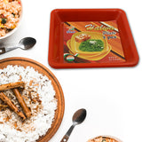 5563 Square Plastic Halwa Dinner Plate Snacks  Breakfast Restaurant Serving Trays Home School Coffee Hotel Kitchen Office (3 Pcs Set)