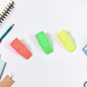 Pencil Top Eraser Rubber Erasers (1 Pc  Mix Colour  Design)