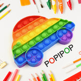 17652 Pop Fidget Toy Push Pop Bubble Fidget Sensory Toy For Kids And Adults Fidget Popper Stress Reliever Sensory Fidget Poppers (Butterfly  Car Shape  1 Pc)